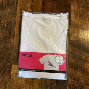 XLarge  White V- Neck Cricut Infusible Ink T-Shirt